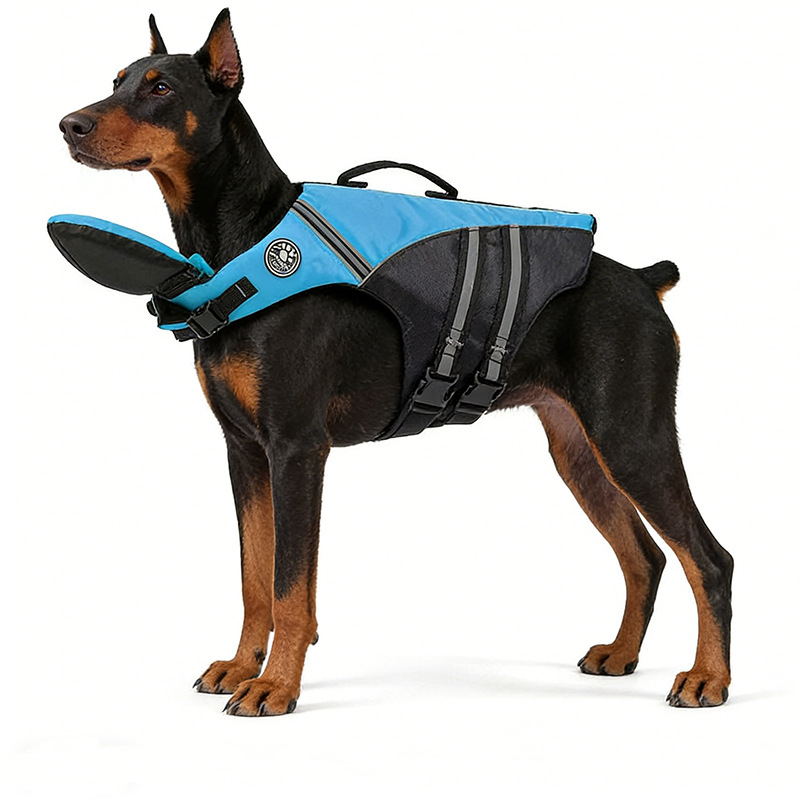 Life Jacket Buoyancy - 犬用ライフジャケット 高浮力ペット安全ベスト 反射機能付き水泳用プロテクター レスキューハンドル付き 小型犬・中型犬・大型犬用
