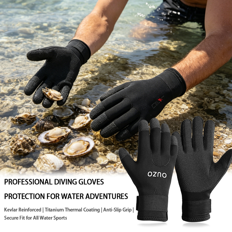 Wetsuit 3Mm Neoprene - 3mm CRチタンコーティングダイビンググローブ、耐切創性滑り止め保温スピアフィッシングシュノーケリングサーフィンウェットスーツグローブ