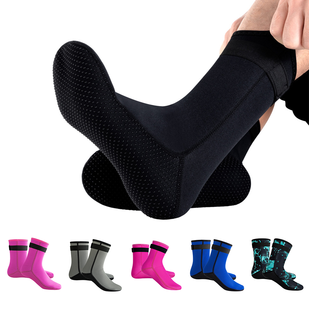 Wetsuit 3Mm Neoprene - ネオプレンシュノーケリングシューズ、スキューバダイビングソックス、ビーチブーツ、ウェットスーツ、傷防止、加温、滑り止め、海辺での水泳、3mm、冬
