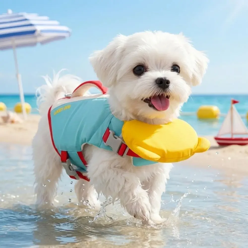 Life Jacket Buoyancy - 強力な浮力犬用ライフジャケット防水調節可能な犬用スイミングスーツ通気性速乾性犬用救命胴衣ビーチ