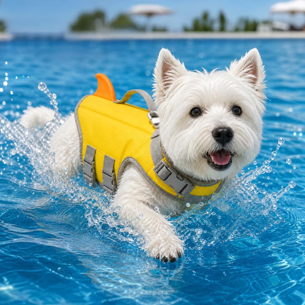 犬用ライフジャケット、高浮力ペットスイムベスト（あご当てと救 - Life Jacket Buoyancy のレビューと価格
