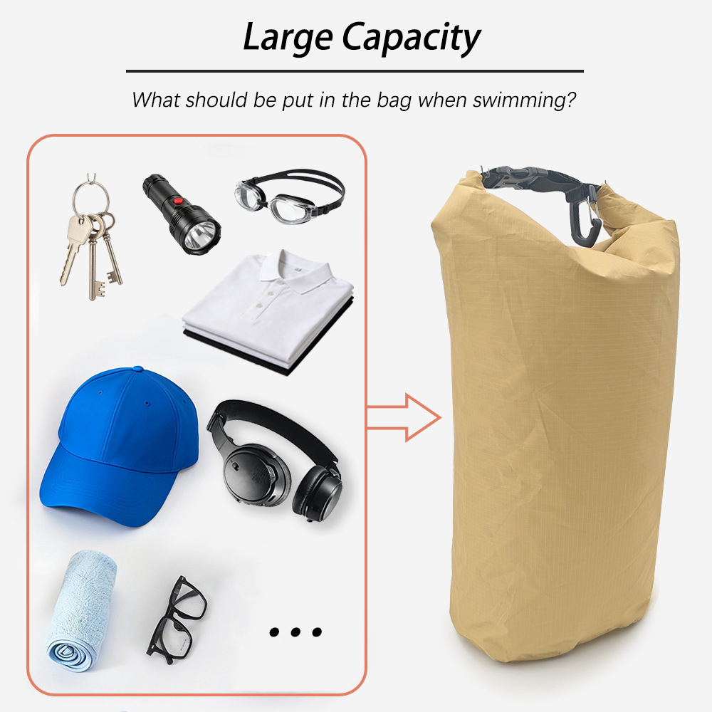 超軽量防水ドライバッグ ロールトップバケットバッグ 大容量  - Dry Bag Roll Top のレビューと価格