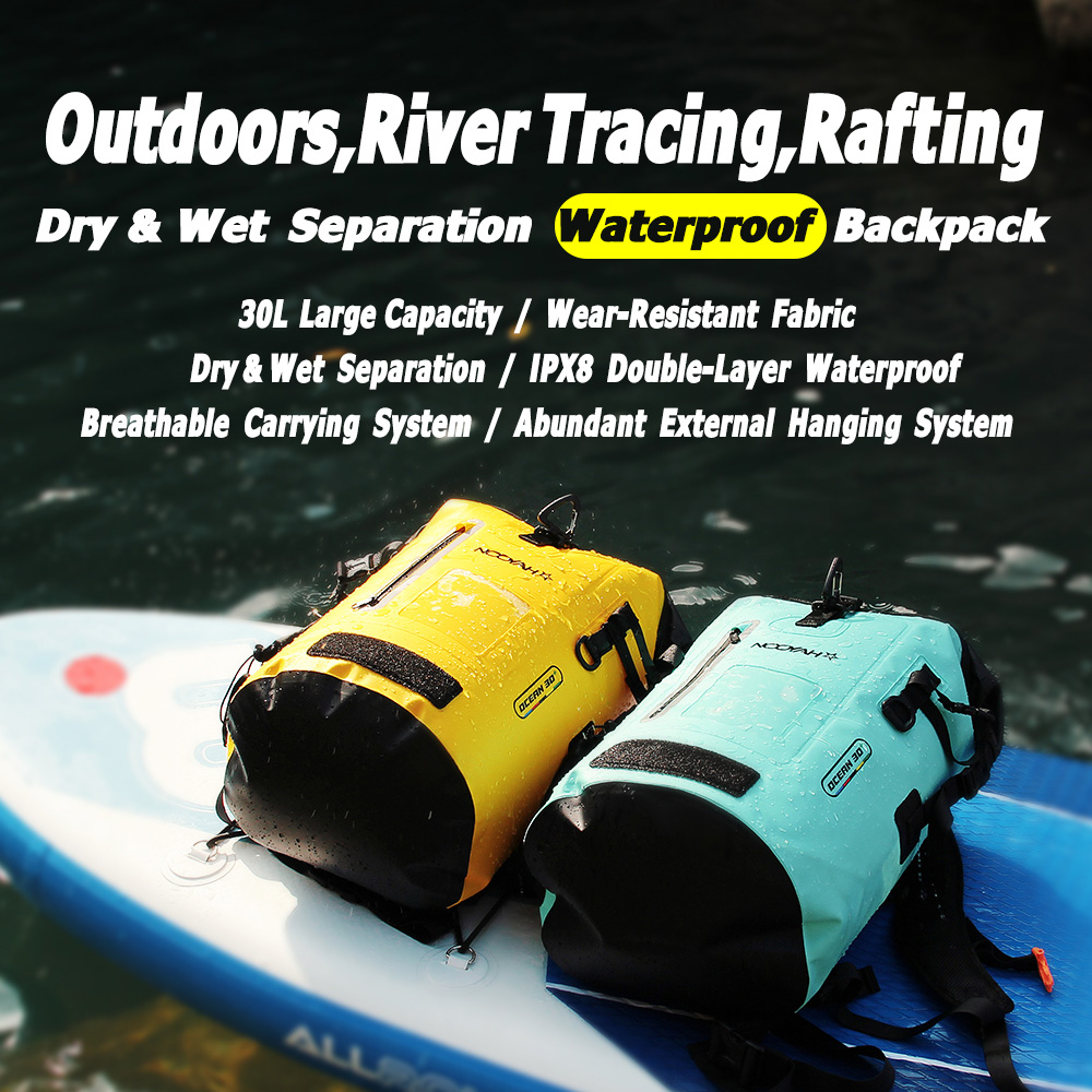 NOOYAH ドライバッグ防水バックパック IPX8 ロール - Dry Bag Roll Top のレビューと価格