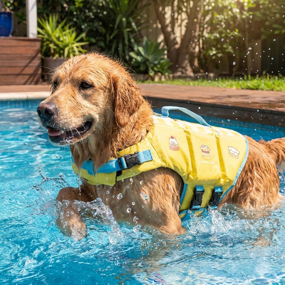 防水犬用ライフジャケット調節可能な高浮力犬用水着厚いスポンジ - Life Jacket Buoyancy のレビューと価格