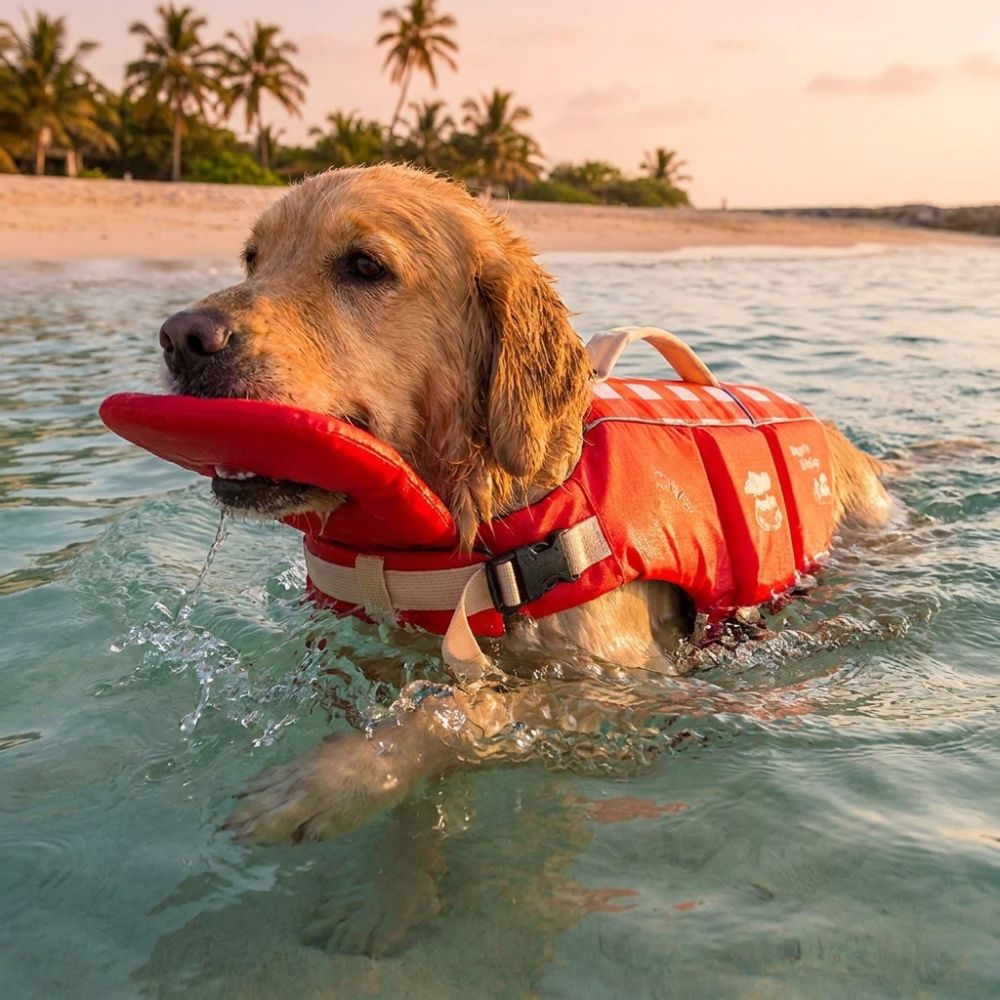 防水犬用ライフジャケット調節可能な高浮力犬用水着厚いスポンジ - Life Jacket Buoyancy のレビューと価格
