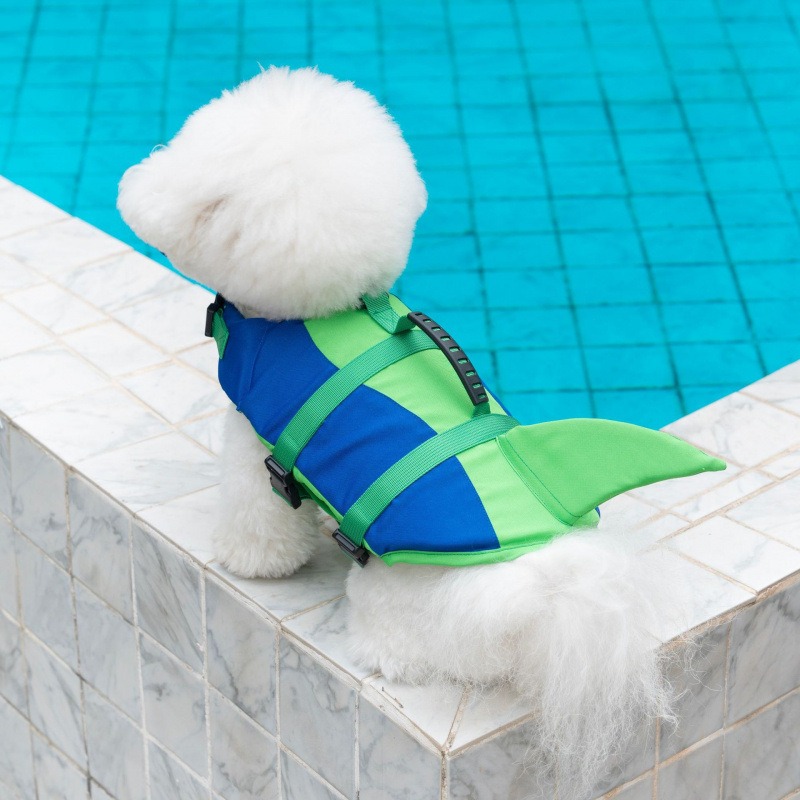サメ型犬用ライフジャケット ペットスイムベスト 高浮力 調節 - Life Jacket Buoyancy のレビューと価格