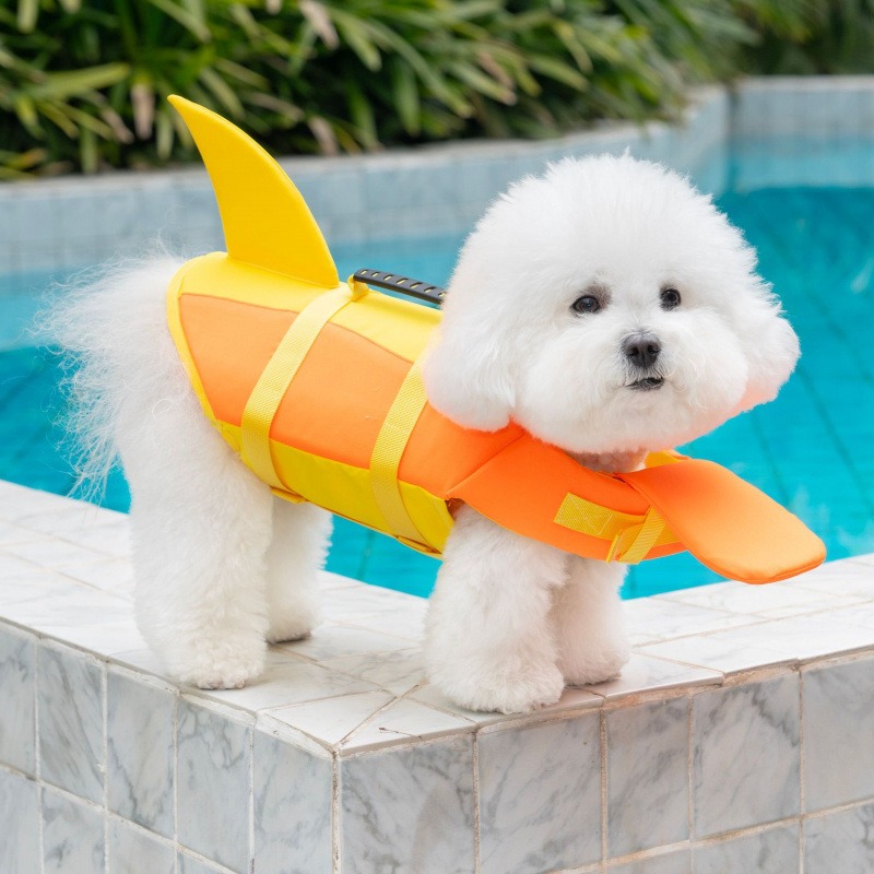 サメ型犬用ライフジャケット ペットスイムベスト 高浮力 調節 - Life Jacket Buoyancy のレビューと価格
