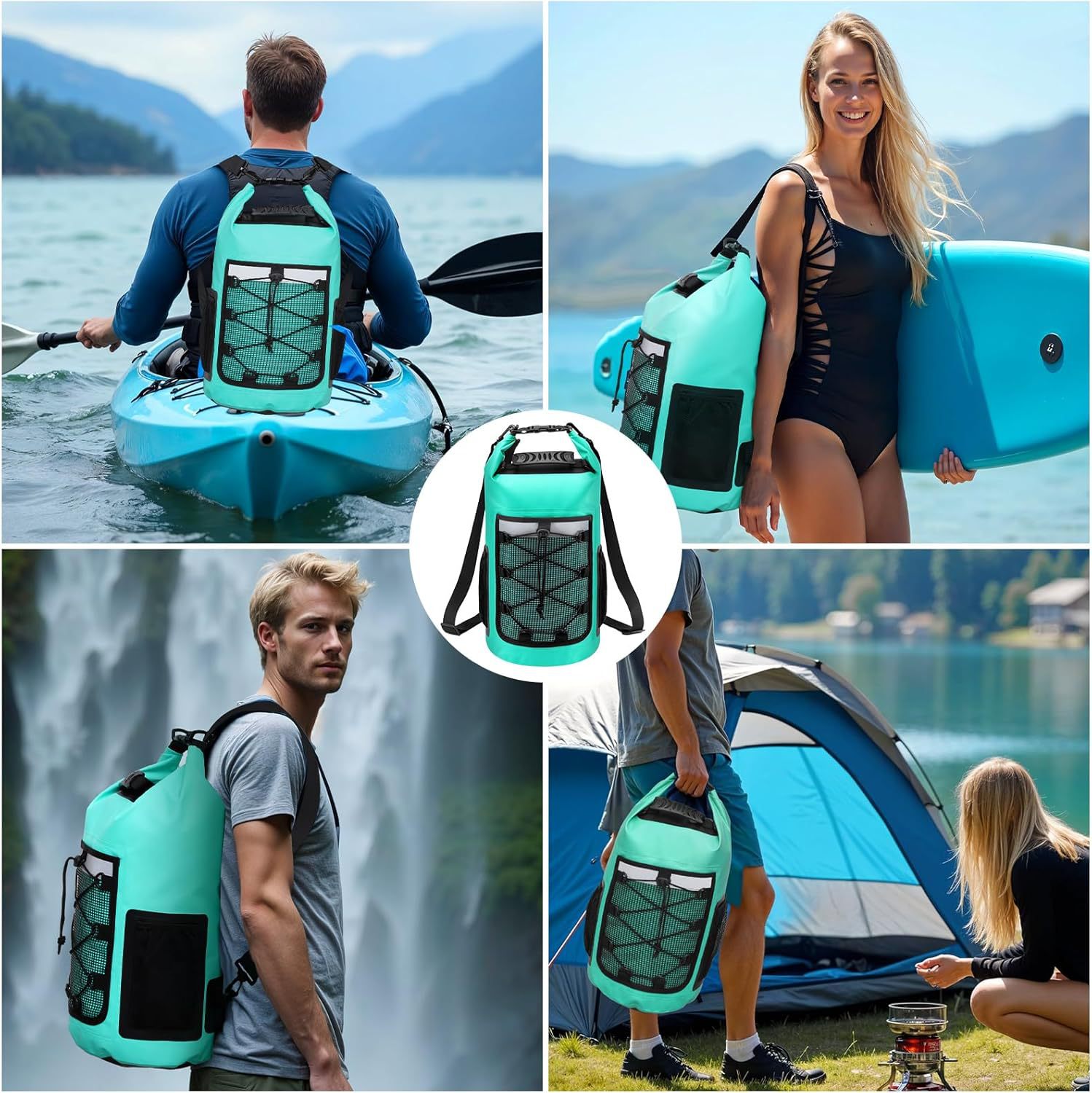 25L 防水バックパック水泳ビーチドライバッグアウトドアウォ - Dry Bag Roll Top のレビューと価格