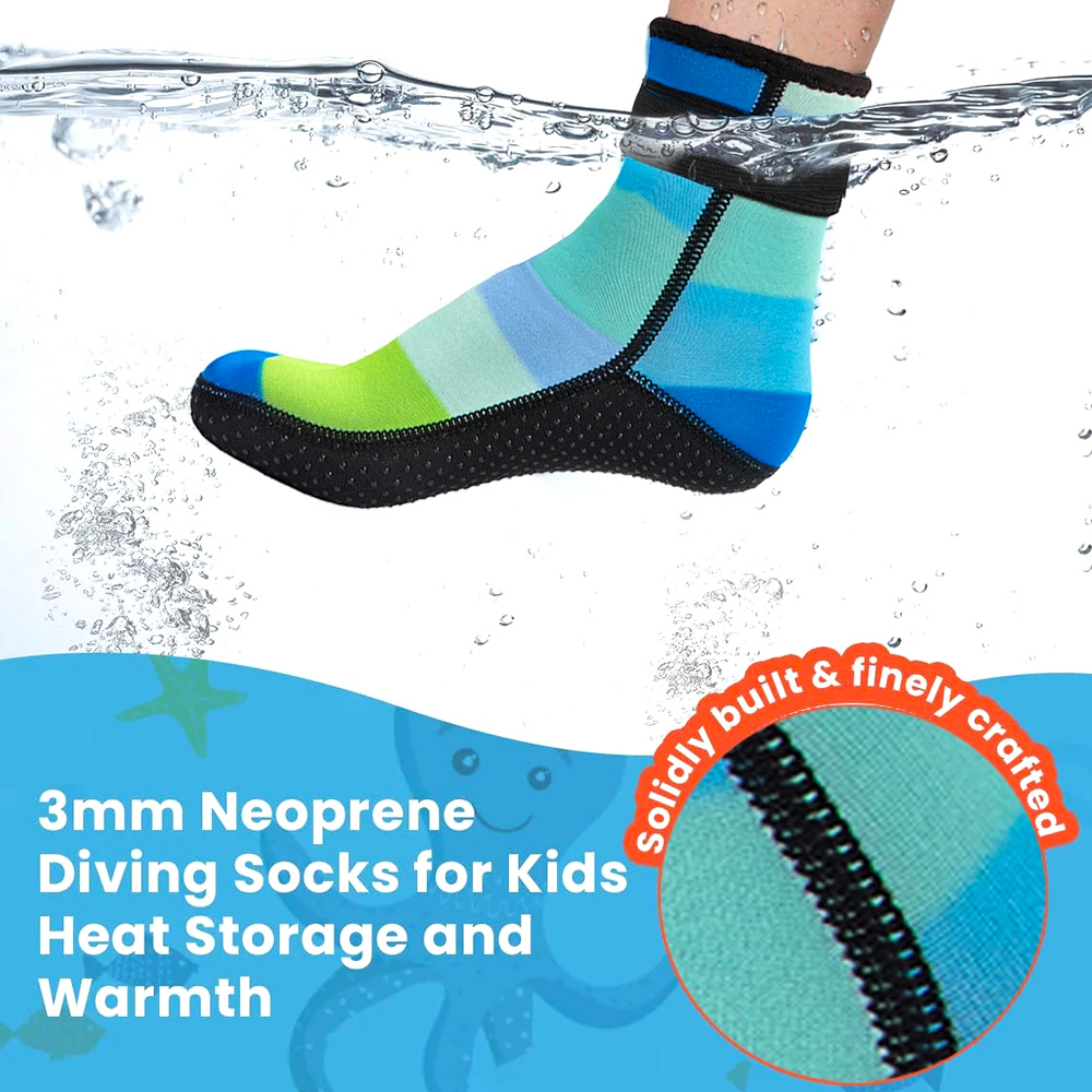 3 ミリメートル子供ダイビングソックスノンスリップネオプレン - Wetsuit 3Mm Neoprene のレビューと価格