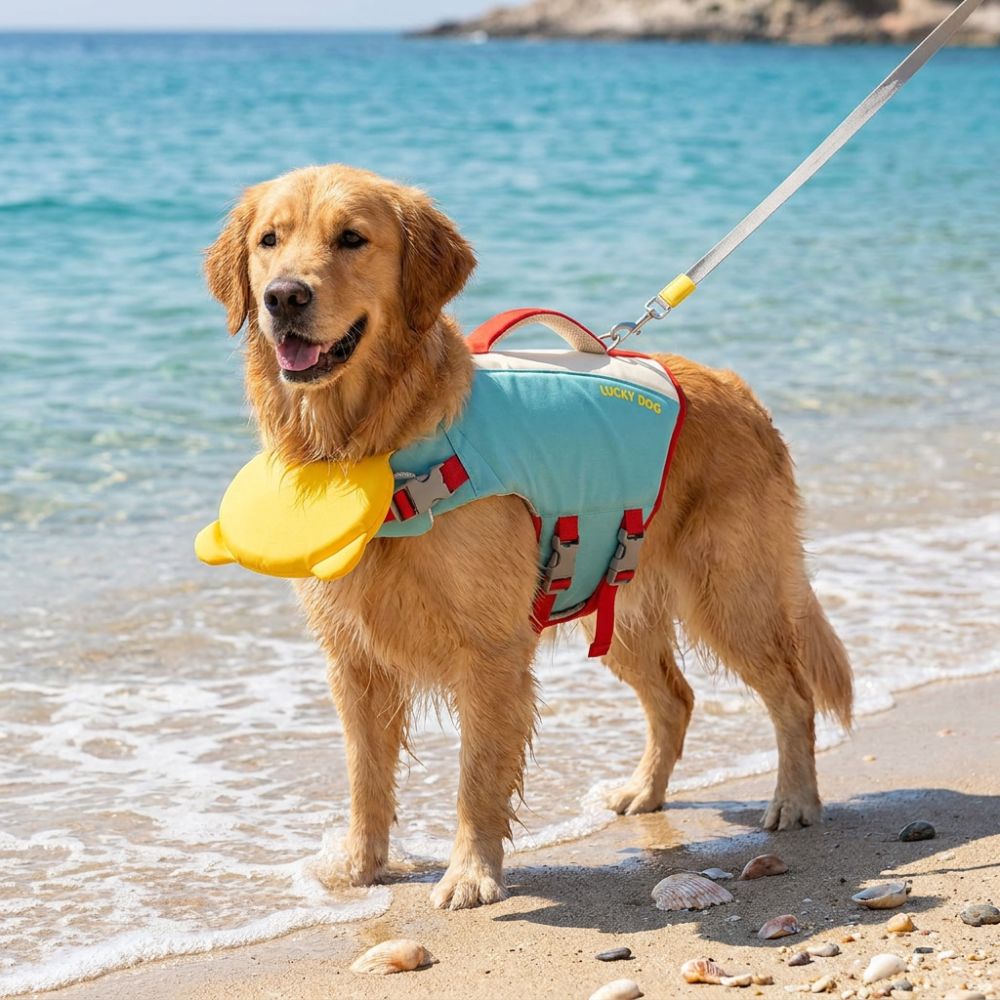 強力な浮力犬用ライフジャケット防水調節可能な犬用スイミングス - Life Jacket Buoyancy のレビューと価格