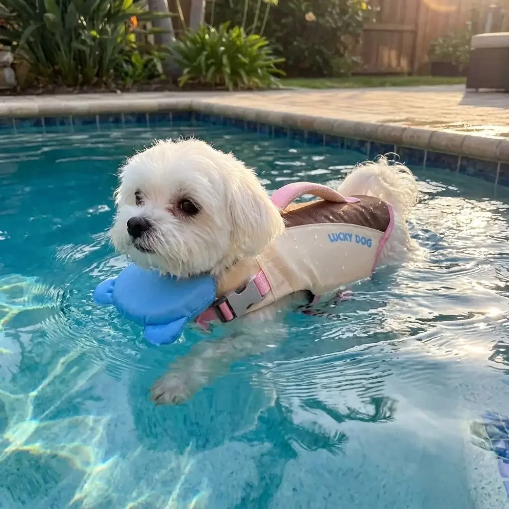 強力な浮力犬用ライフジャケット防水調節可能な犬用スイミングス - Life Jacket Buoyancy のレビューと価格